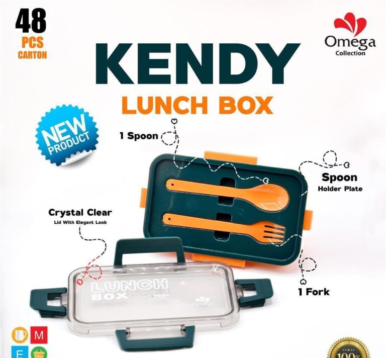 Plastic Kendy 2-Portion Tiffin & Lunch Box with Spoon and Fork