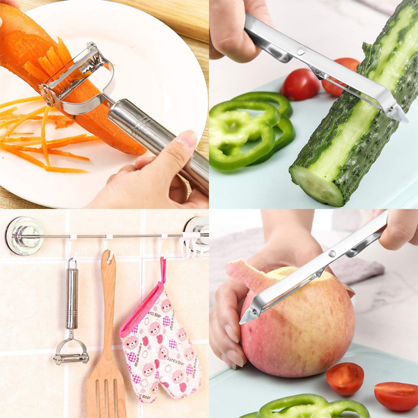 Multifunctional Stainless Steel Vegetable Peeler & Slicer 3pcs Set