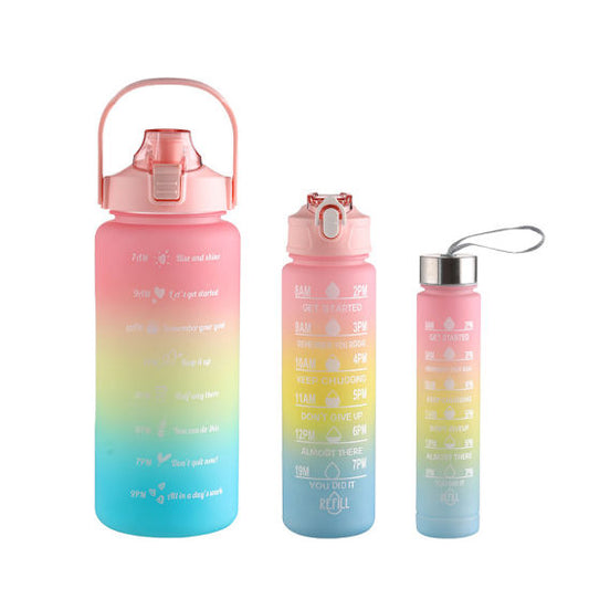 3 Pcs Motivational Jumbo Water Bottle set