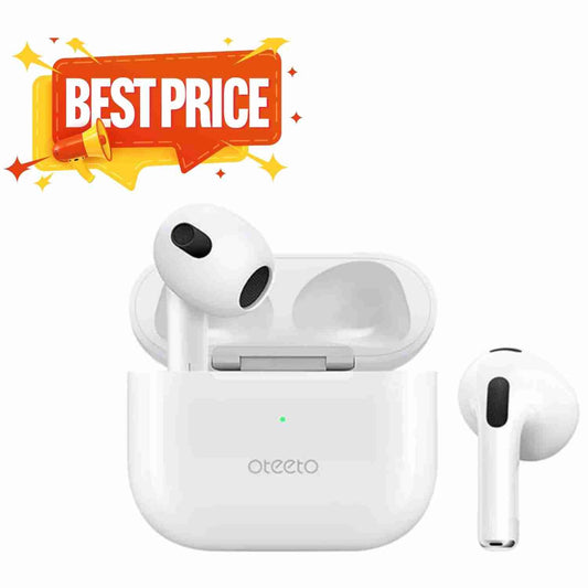 Oteeto OT4 Bluetooth Earbuds With Hifi Sound Quality Noise Cancellation and Multi Functional Touch Control Desinged