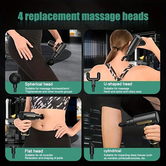 Massager Gun, Cordless Handheld Deep Tissue Muscle