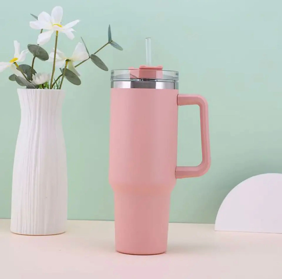 Stainless Steel Tumbler Cup with Lid Straw
