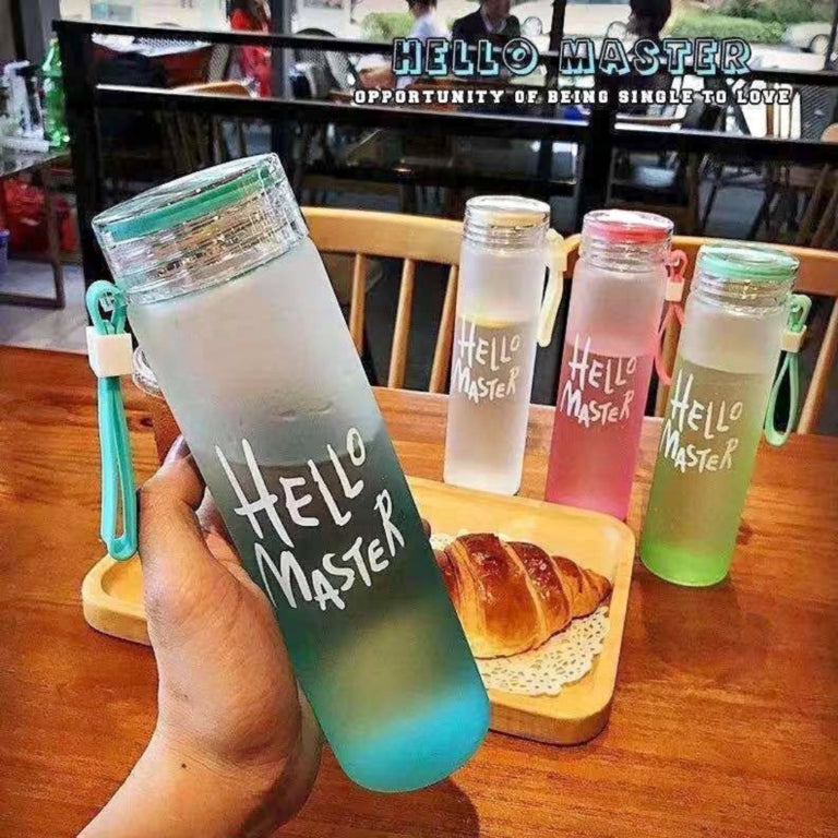 Hello Master Glass Water Bottle 450 ML