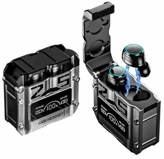 Trending M25 Gaming Headphones Low Latency In-Ear Earbuds Power Bank Long Battery Time With Mic PK F9-34 M12 X15- Gray