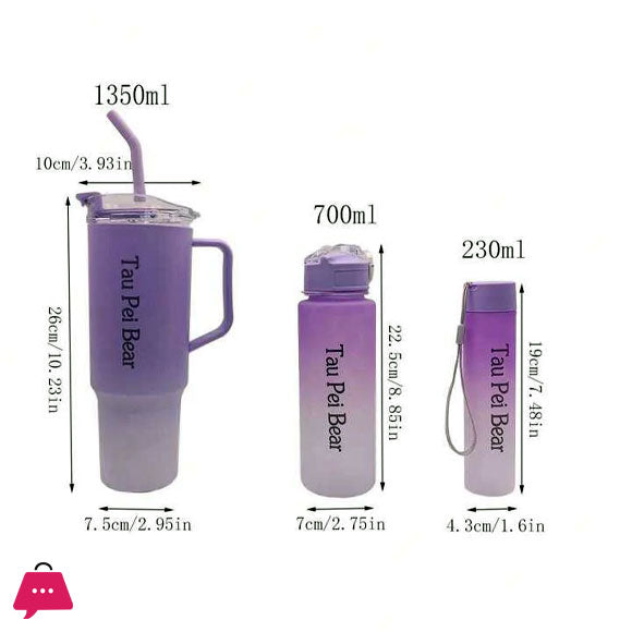 3pcs Tumbler+Bottle Set