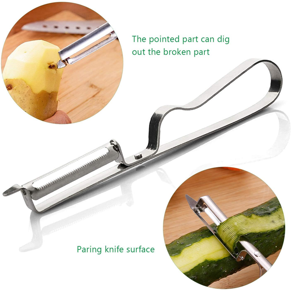 Multifunctional Stainless Steel Vegetable Peeler & Slicer 3pcs Set