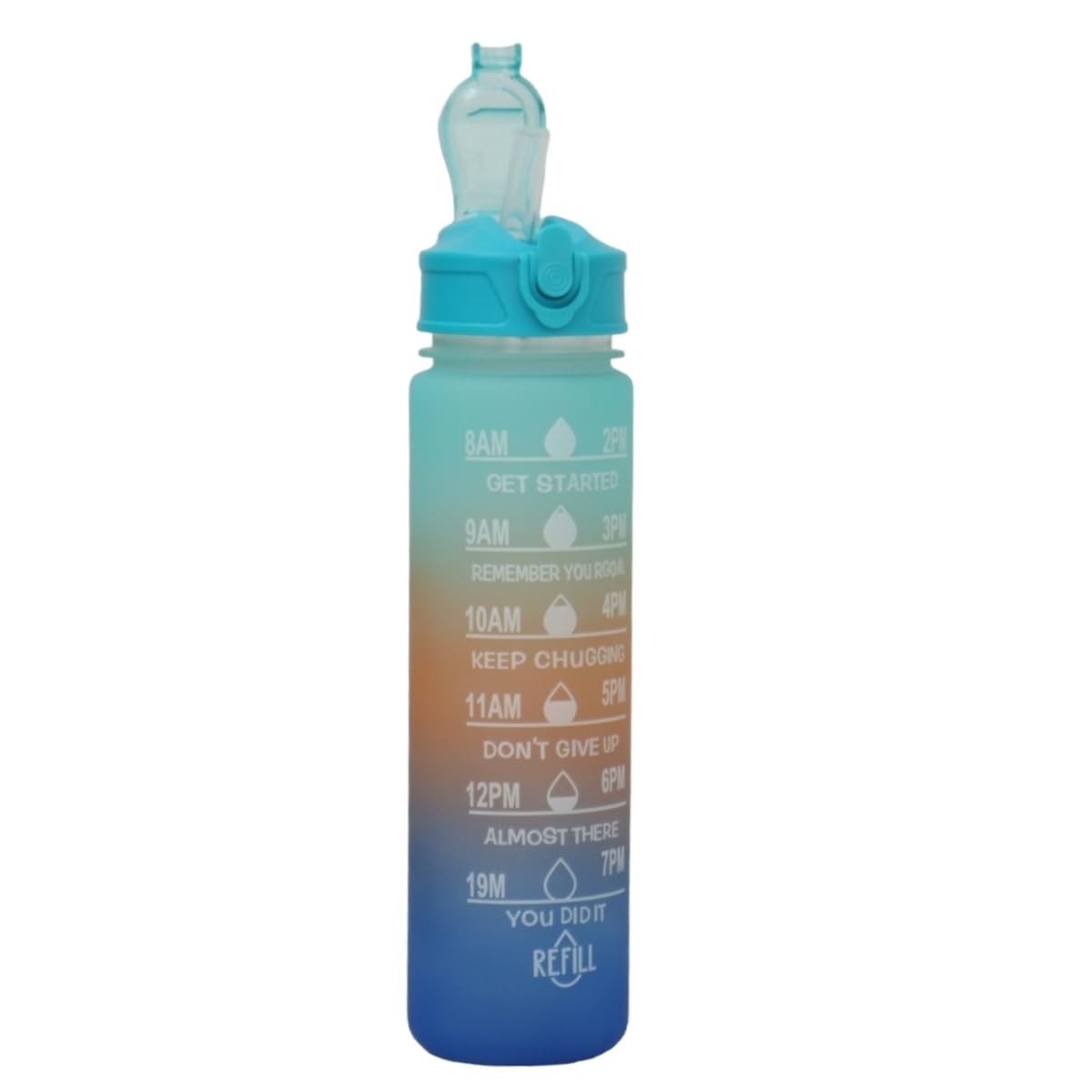 Motivational Gym Water Bottle 1+ Litre with Measurements | Sports Water Bottle