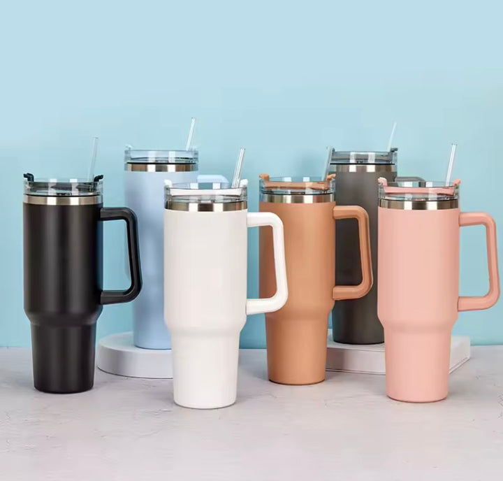 Stainless Steel Tumbler Cup with Lid Straw