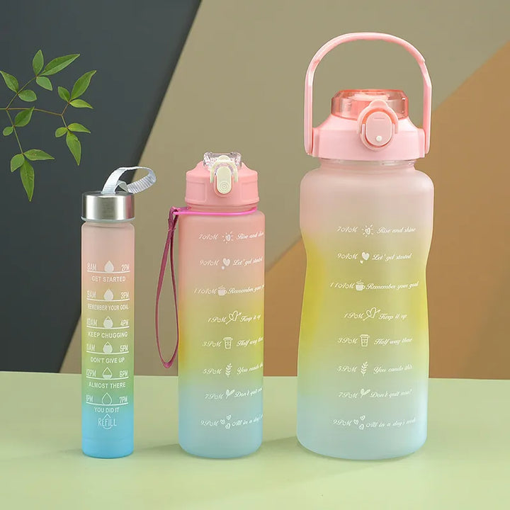 3 Pcs Motivational Jumbo Water Bottle set