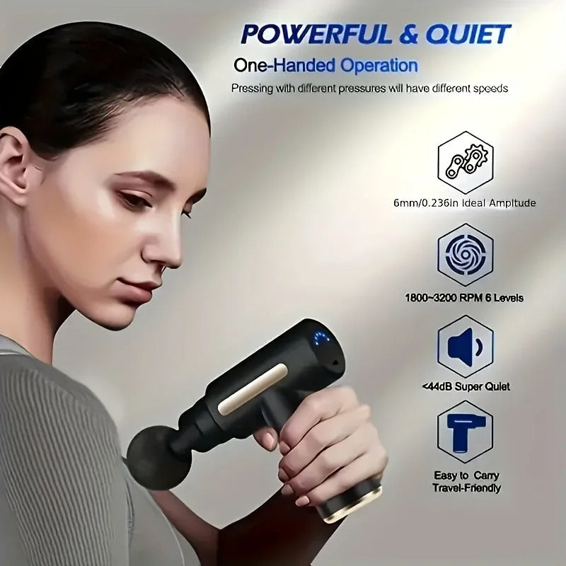 Massager Gun, Cordless Handheld Deep Tissue Muscle