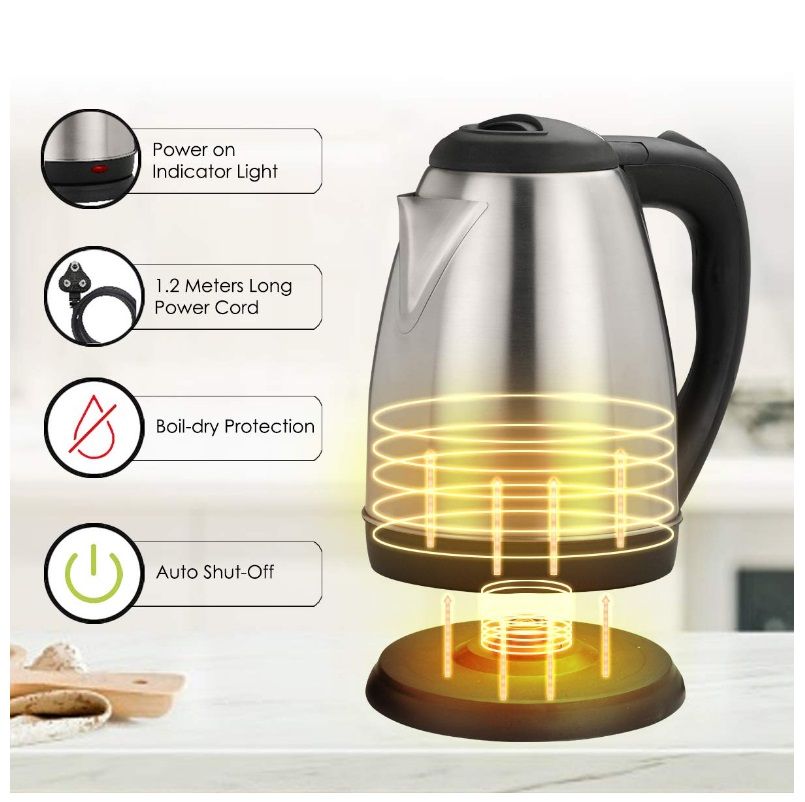 Export Quality 2L Electric Kettle Stainless Steel