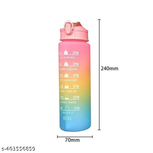 Motivational Gym Water Bottle 1+ Litre with Measurements | Sports Water Bottle