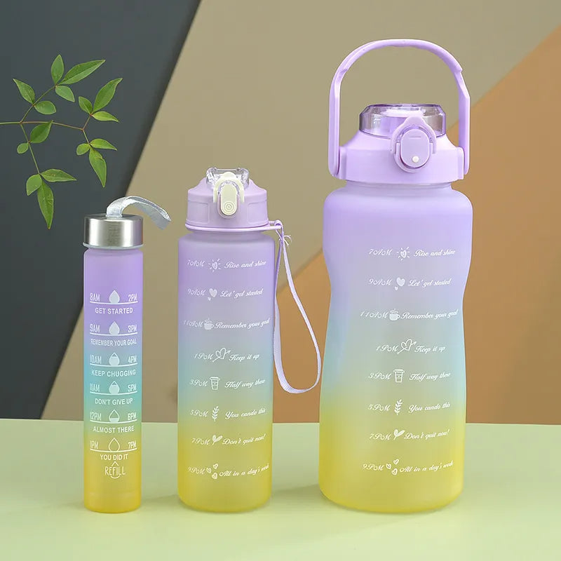 3 Pcs Motivational Jumbo Water Bottle set
